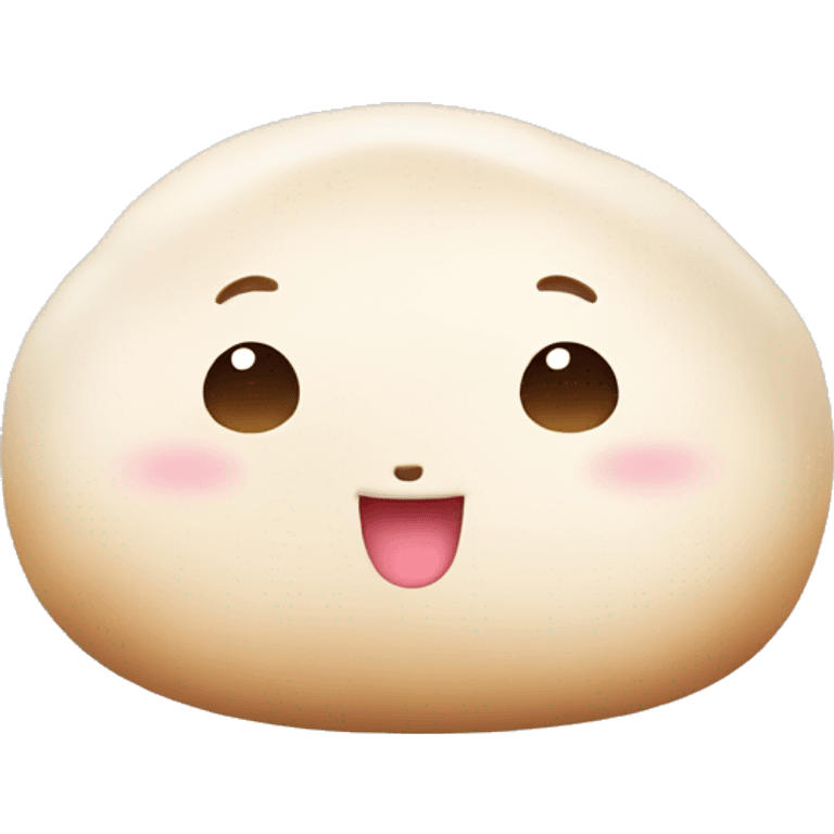 bao bun with cute face emoji