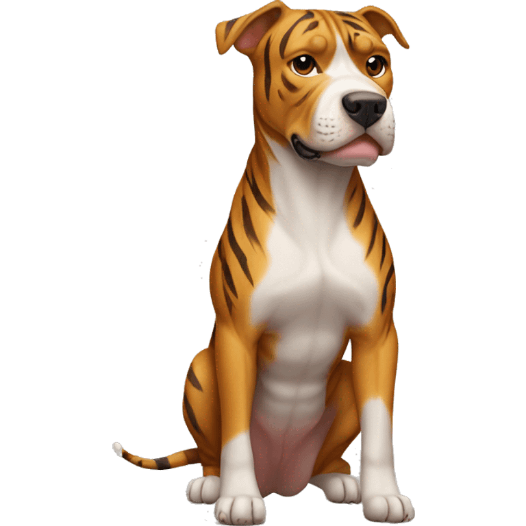 Tiger striped pitbull emoji