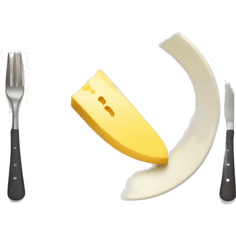 Knife through butter in butterplate emoji