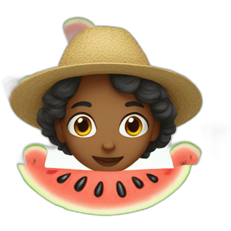 watermelon woman emoji