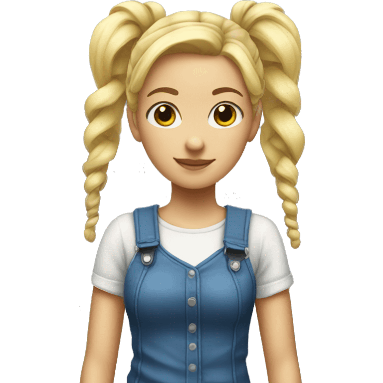 blonde girl with twintails emoji