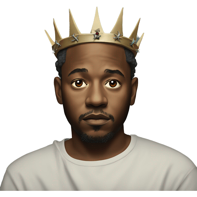 Kendrick Lamar wearing a crown of thorns  emoji