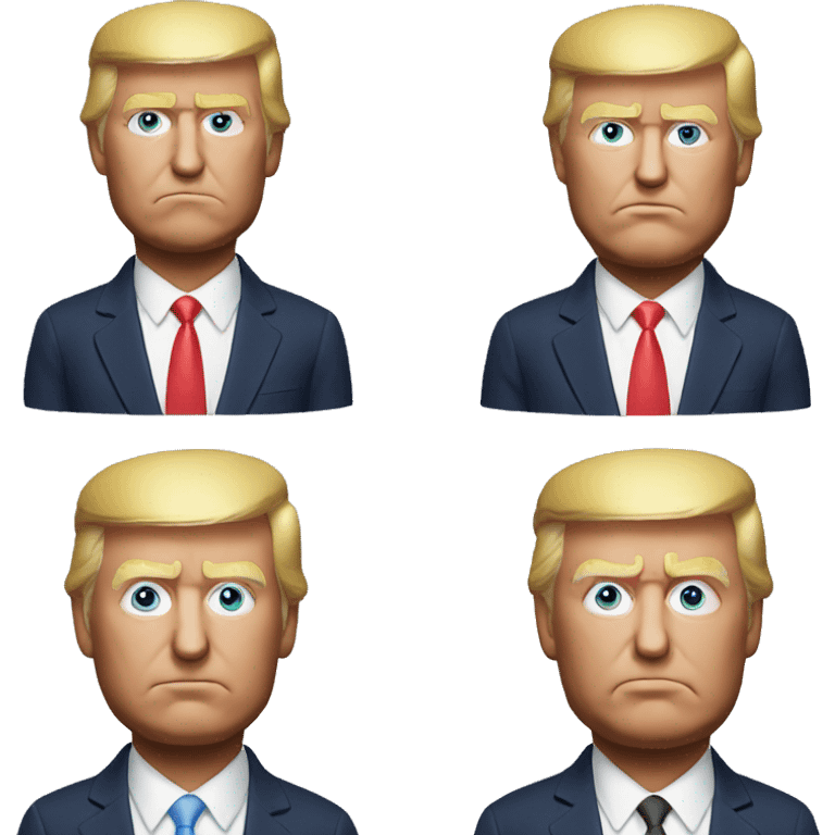 trump photorealistic serious emoji