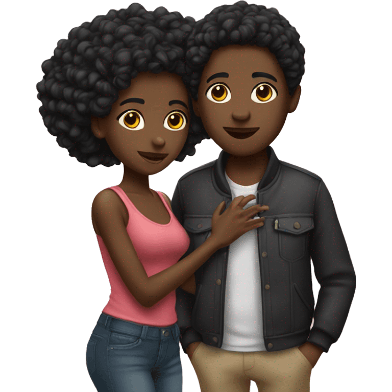 Two black girls lovers  emoji