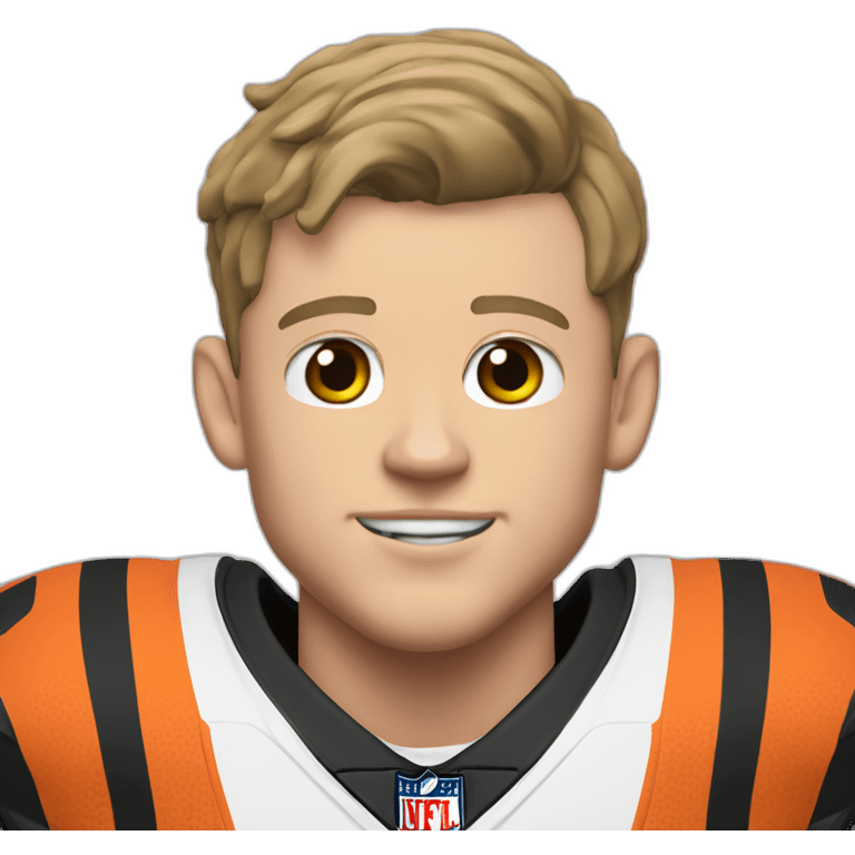 joe burrow as a cincinnati bengal emoji