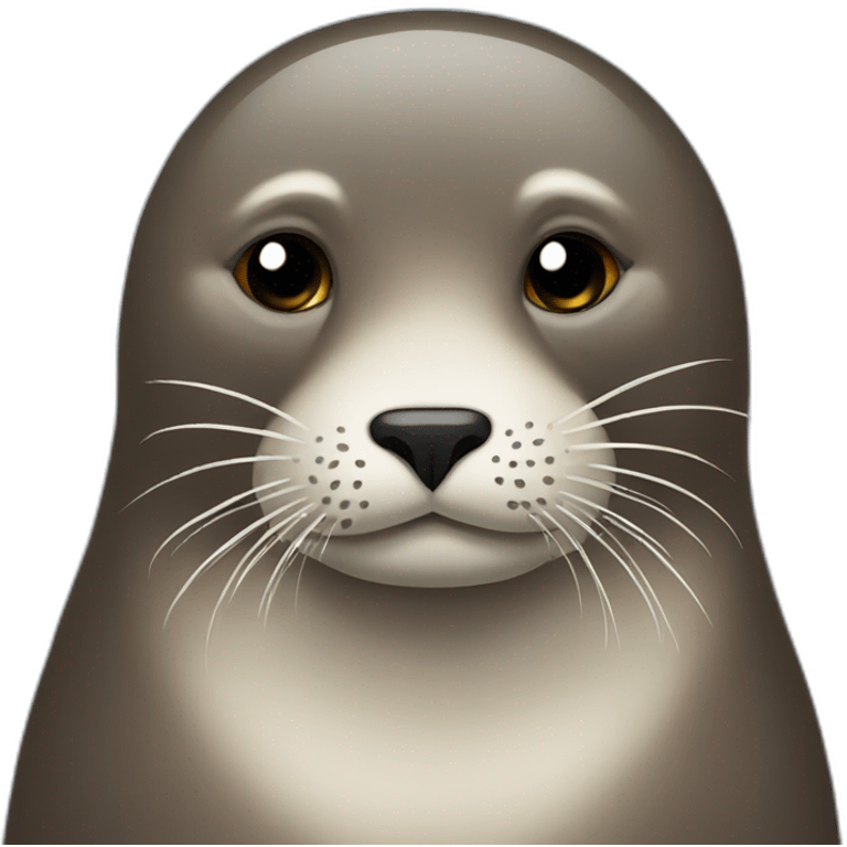 Seal with brown long hair emoji