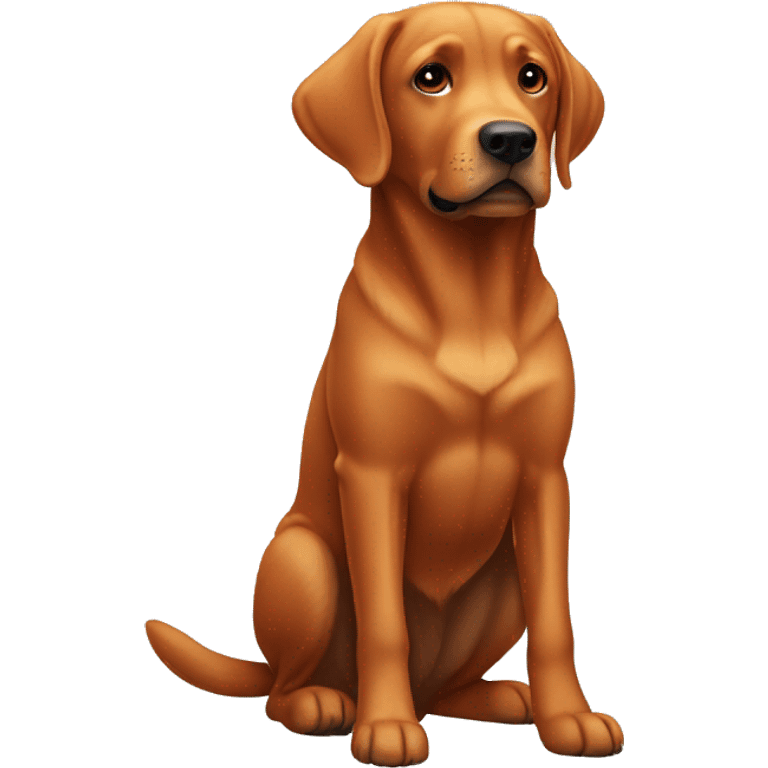 a labrador with dark orange color fur and floppy ears  emoji