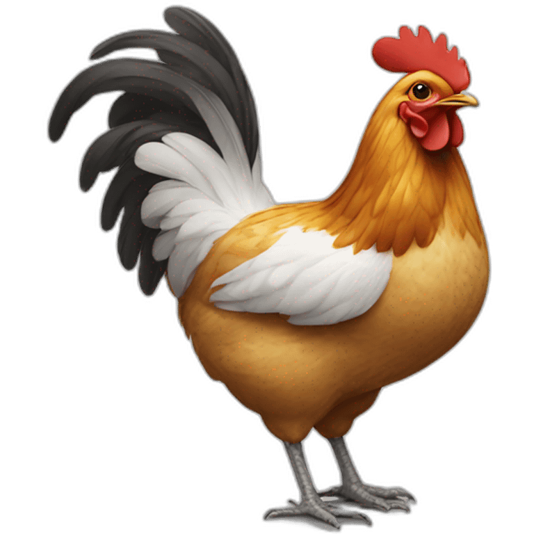 poulet sur chat emoji