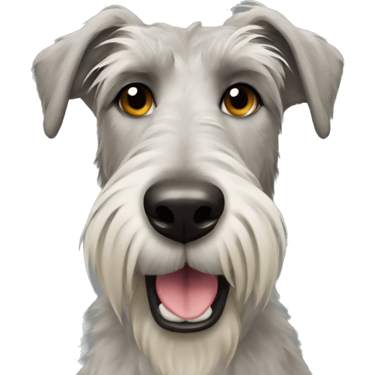  Irish wolfhound dog with reindeer antlers emoji