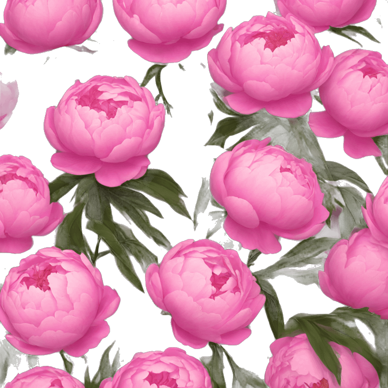 pink peonies emoji