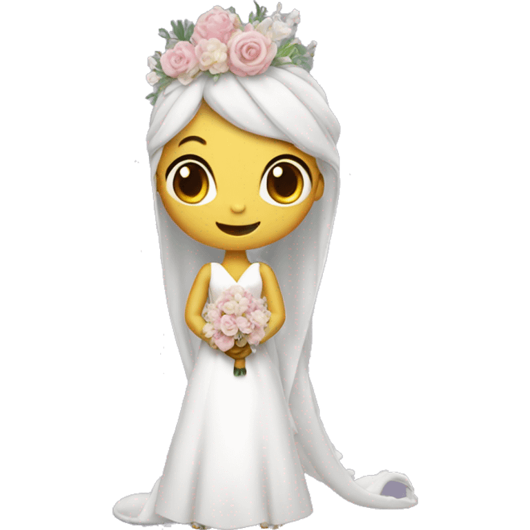 dragon dressed up as a bride in a wedding emoji