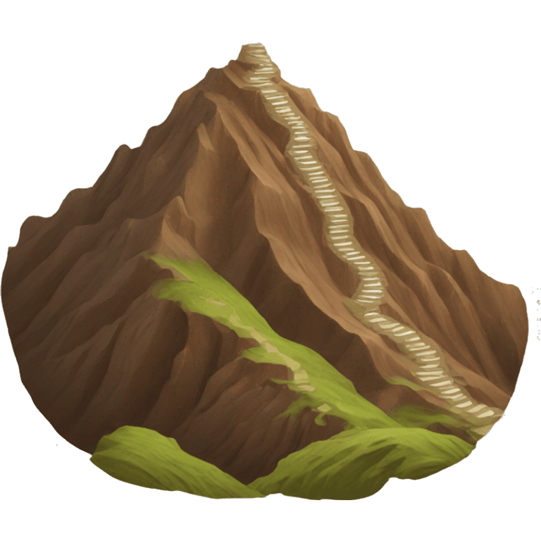 brown spiraling mountain emoji