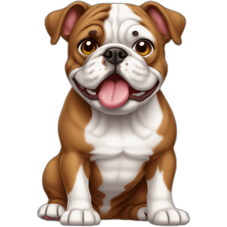 Brown color France-BullDog emoji