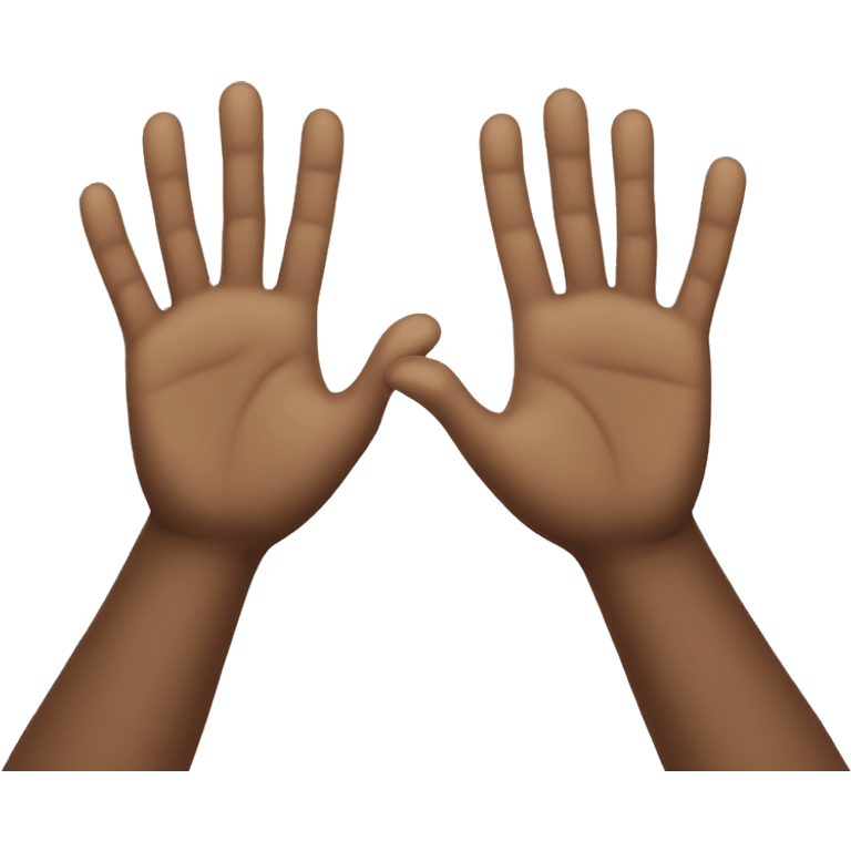 Two hands “dapping up” emoji