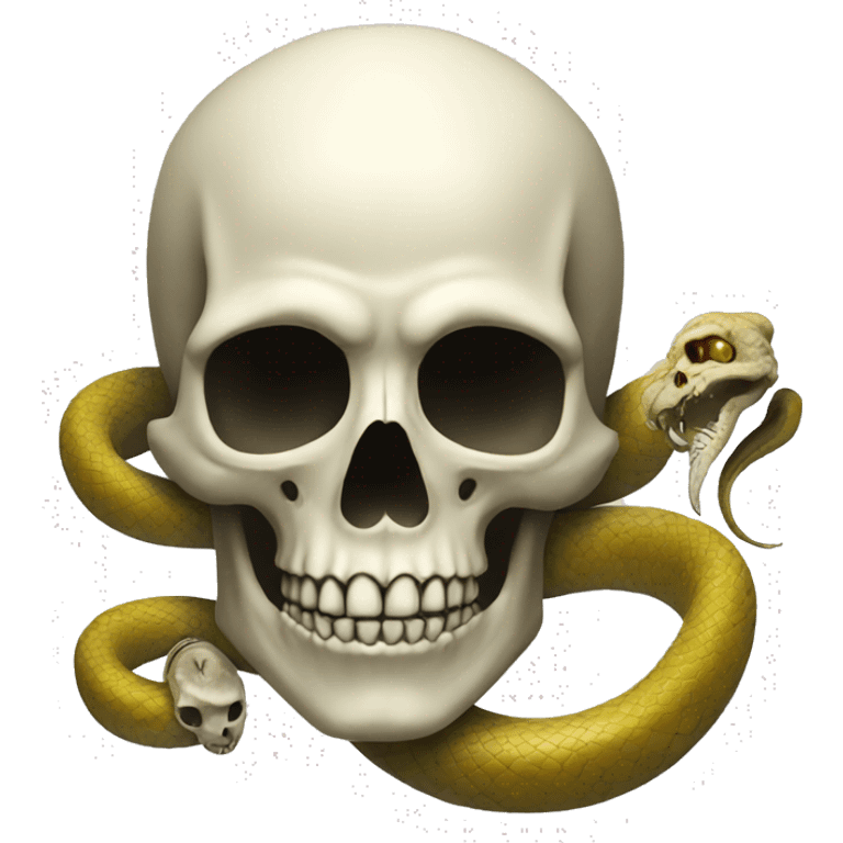 Skull with a snake emoji