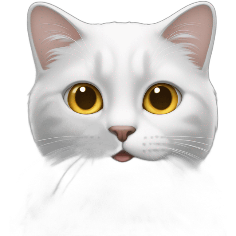 Chat blanc et chat gris emoji