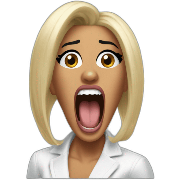 Cardi B screaming emoji