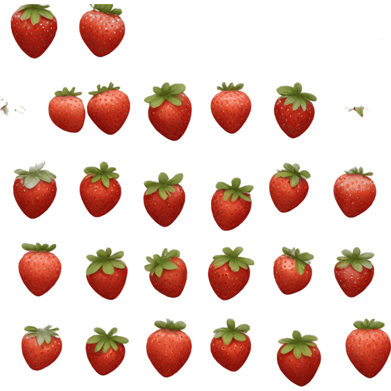 Strawberry with face and body emoji