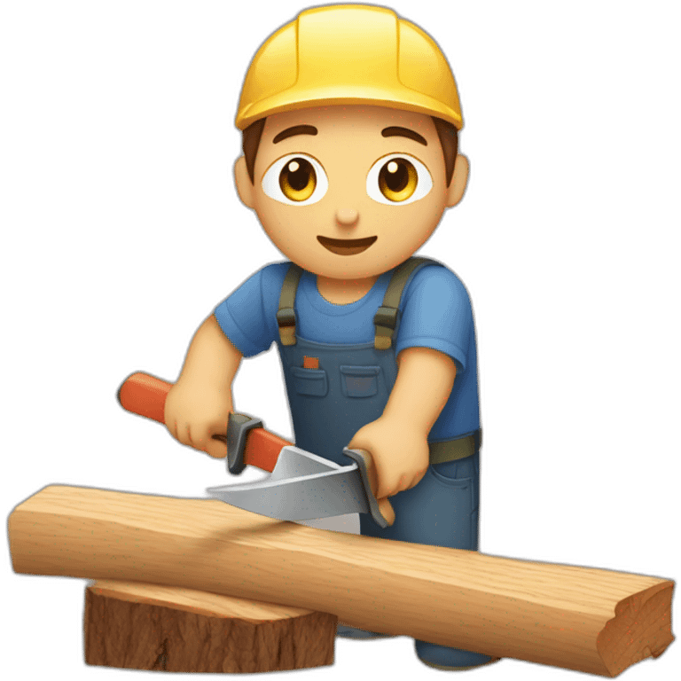 diabetic guy sawing wood emoji