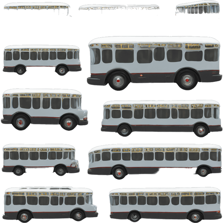 Anthracite colored 1965 Trailways bus emoji