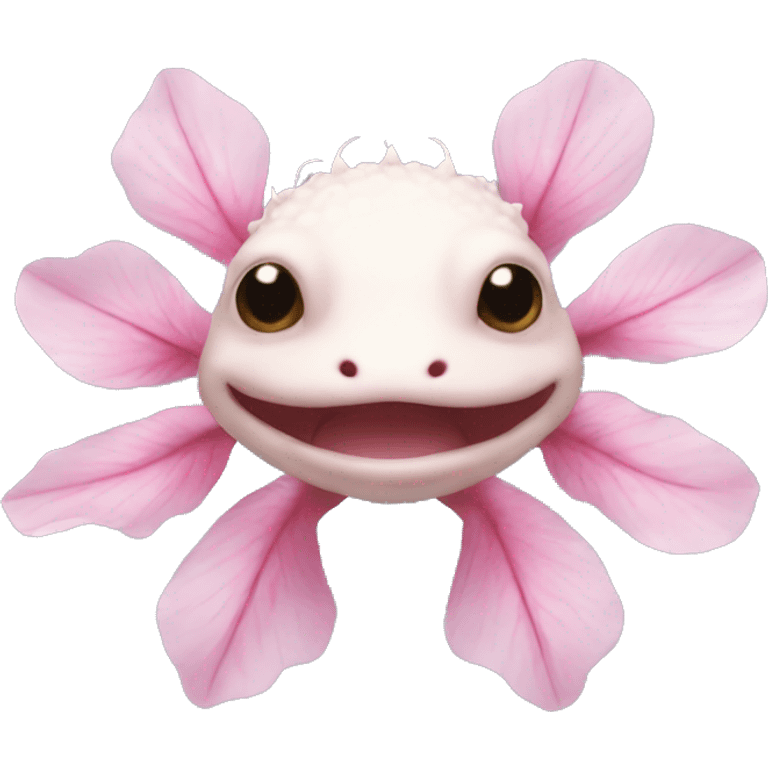 Axolotl sakura flowers emoji