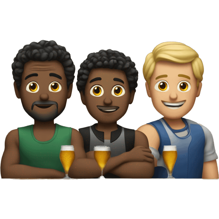 3 men at a bar emoji