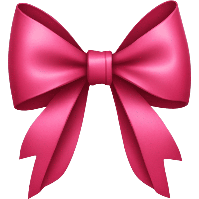 pink ribbon bow with dark red paint on it emoji