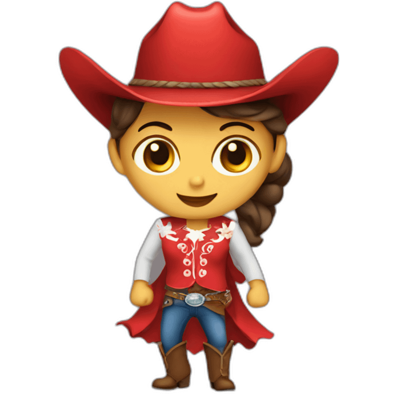 cowboy dancer red dress emoji