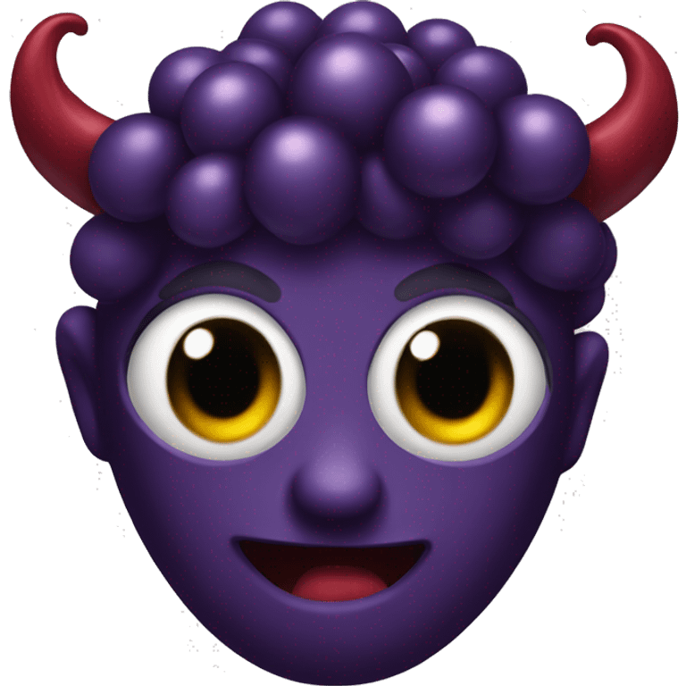 dark grape with devil emoji