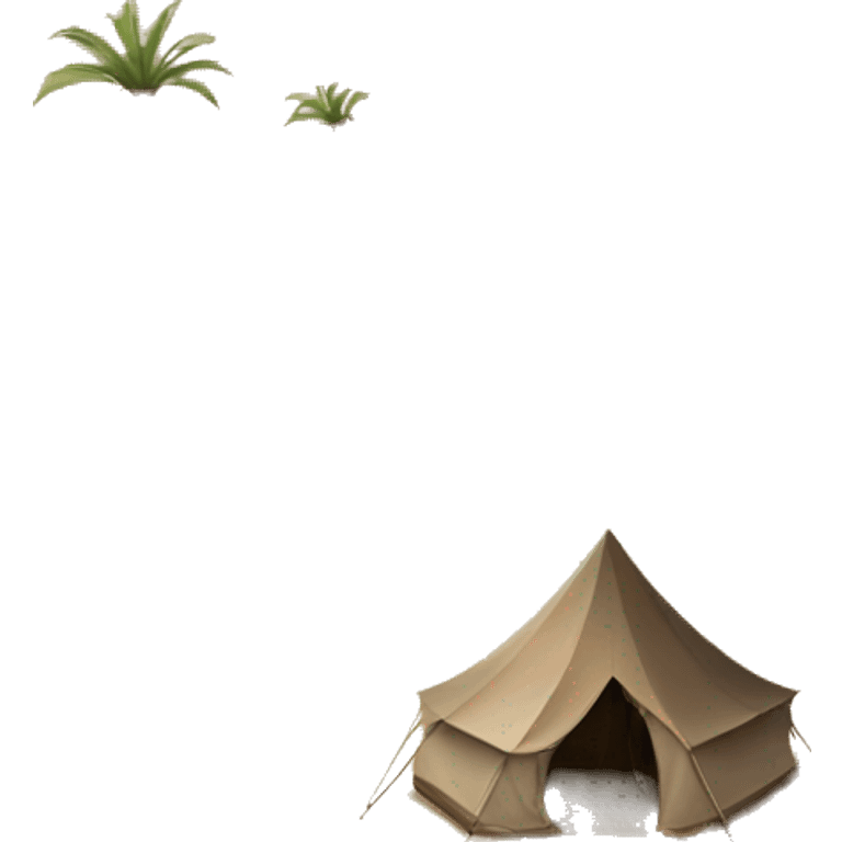 Desert dune and tent beside it emoji