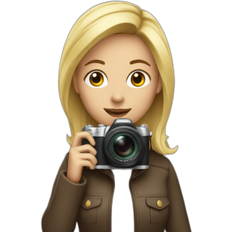 Women with camera emoji