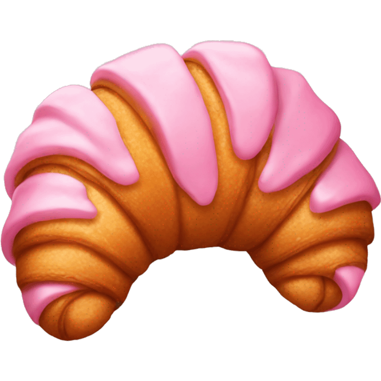 Pink croissant emoji