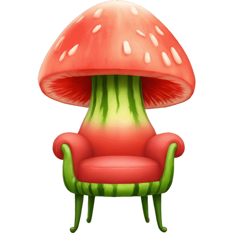 mushroom styled watermelon chair emoji