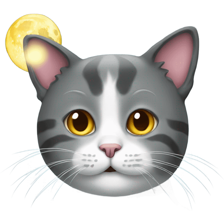 cat with moon emoji