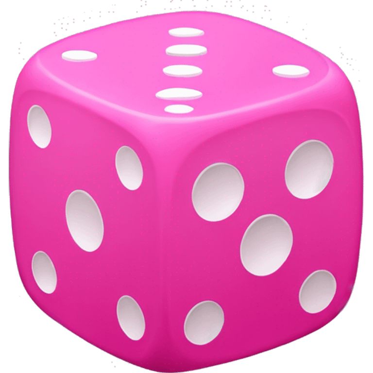 Pink dice with hearts emoji