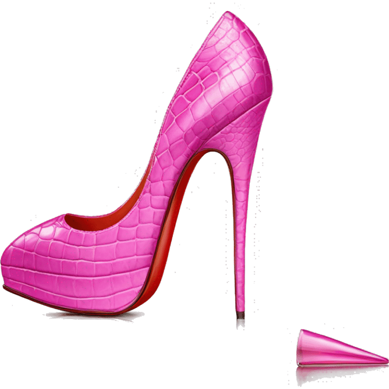 louboutin pink so kate crocodile stiletto emoji