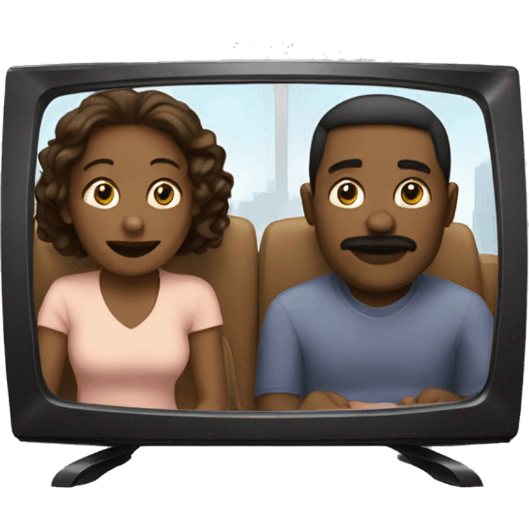 Two high people watching tv emoji