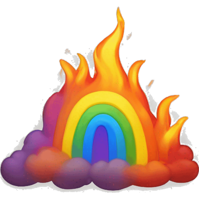 rainbow fire  emoji