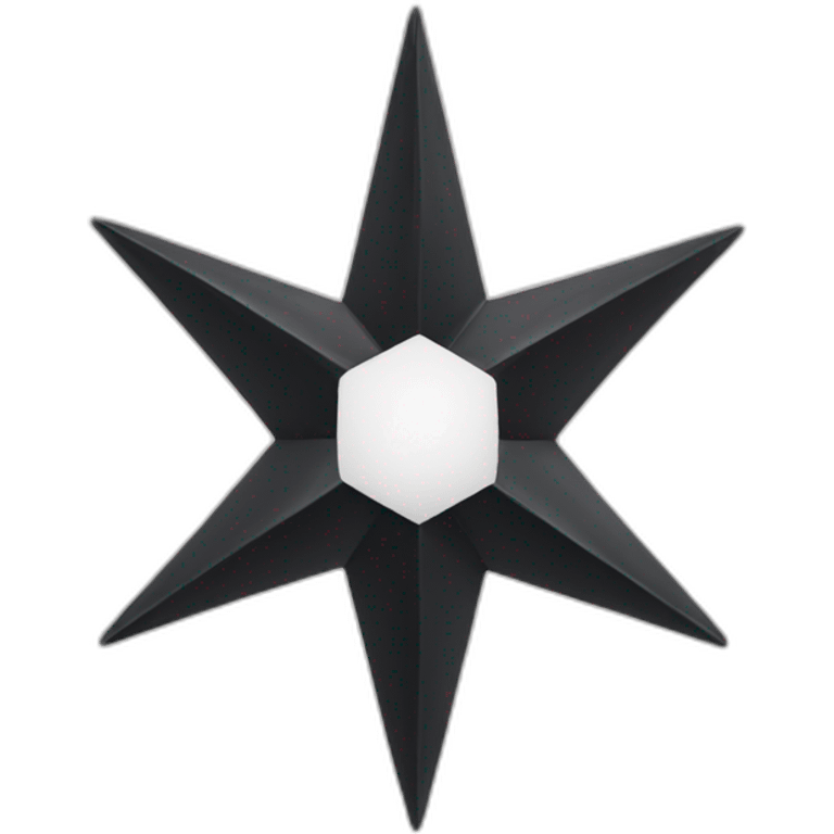 Black 8 pointed star emoji