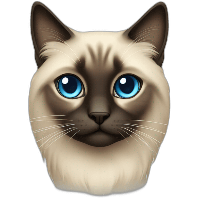 Full Body long haired Siamese Cat emoji