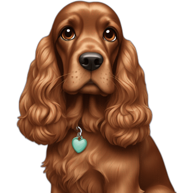 dark caramel English Cocker Spaniel emoji