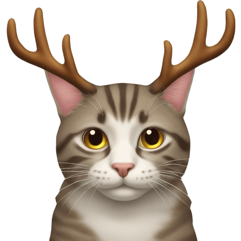 cat with moose antlers emoji