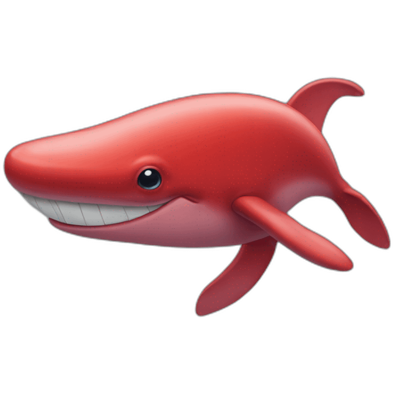 Red whale emoji