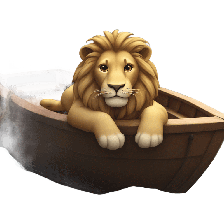 Lion on a boat emoji