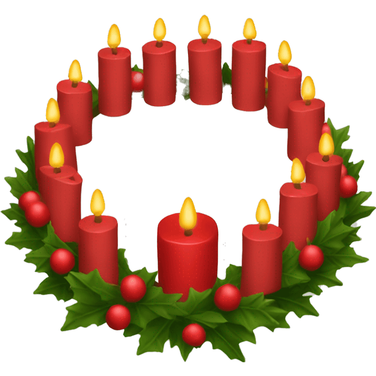 all red advent wreath emoji