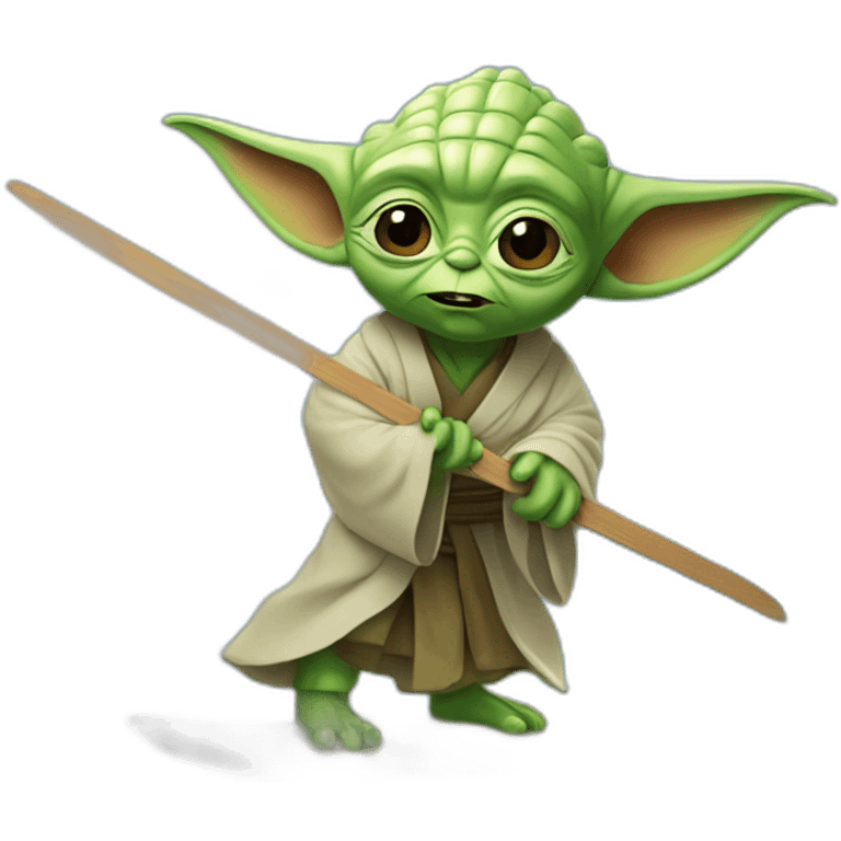 Yoda qui fait du surf emoji