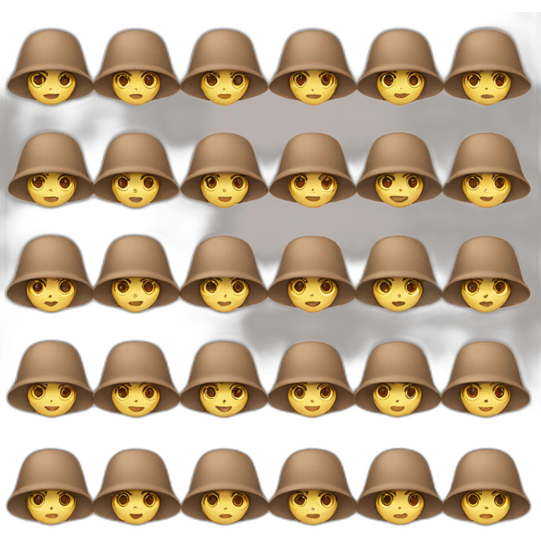 girl with mid-length light brown hair with bangs in mushroom hat emoji