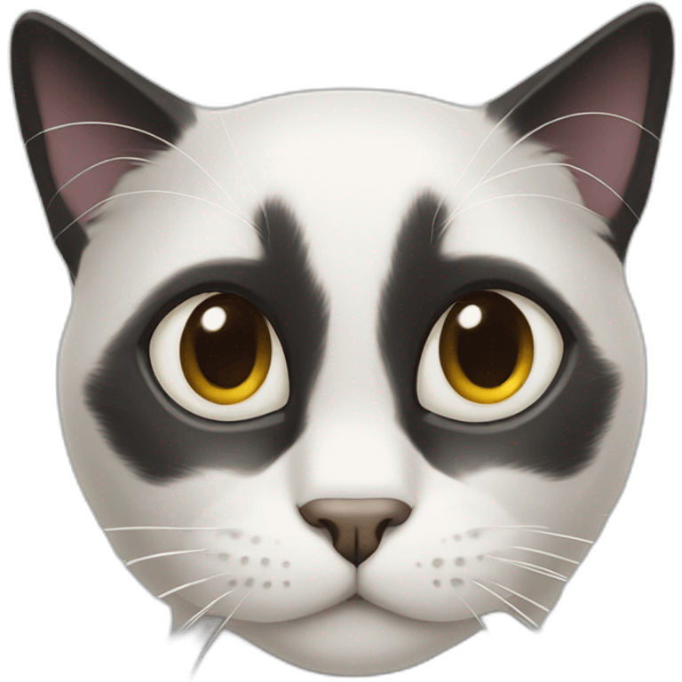 Black cat white nose emoji