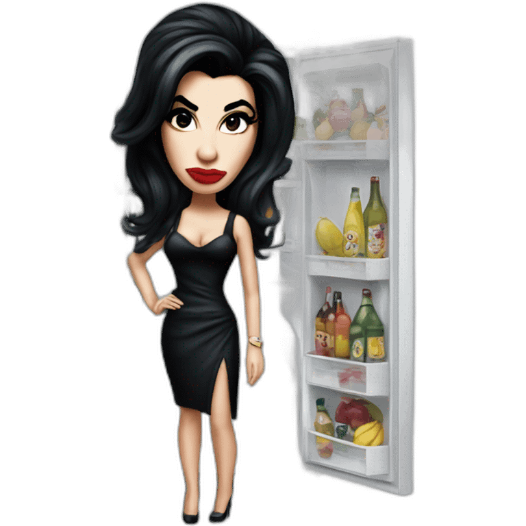 Amy winehouse with fridge emoji