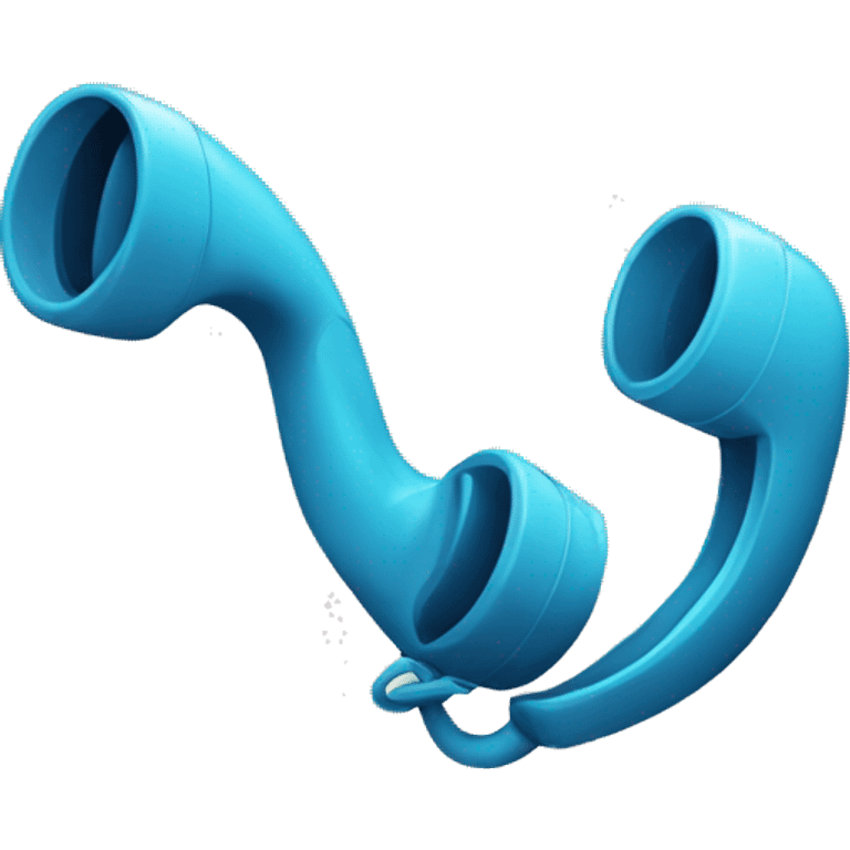 An emoji of a phone receiver, tilted as if making or receiving a call, symbolizing a phone conversation or communication emoji